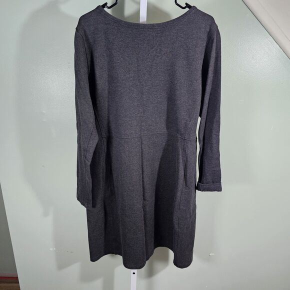 Duluth Trading Co Women's Wearwithall Ponte Knit Long Sleeve Dress Gray Size XL - Picture 7 of 8